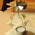 Rotating Carrousel Tea Light Candle Holder For Home Room Decor Holiday Light Centerpiece Gift for Kids Tea Candle Candlesticks
