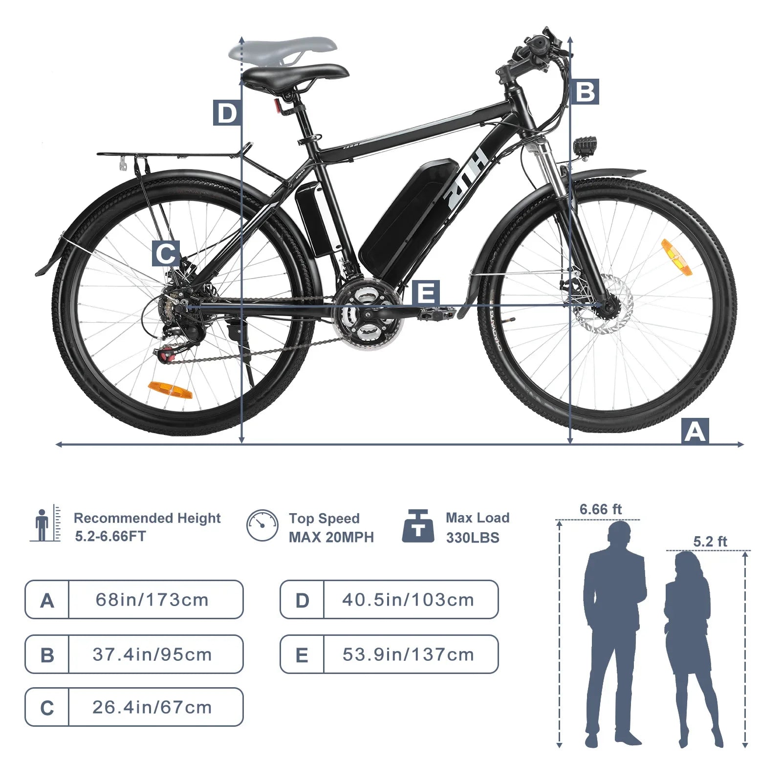 ZNH 1000W Electric Bike, 26 inch Electric Mountain Bike with 48V Battery,50Miles 20MPH Adult Ebike,UL 2849