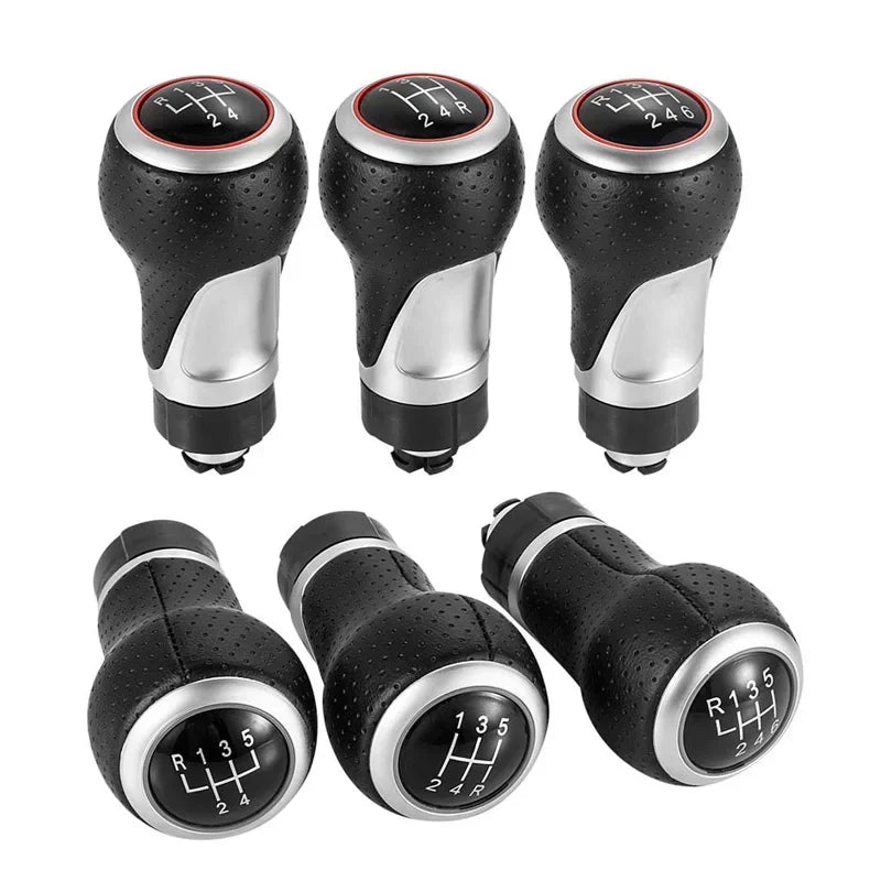 For Audi A3 S3 8p 2003-2013 A4 S4 Q5 S-Line 2007-2015 Leather Shifter Car Gear Shift Knob 12mm 5/6 Speed Handle