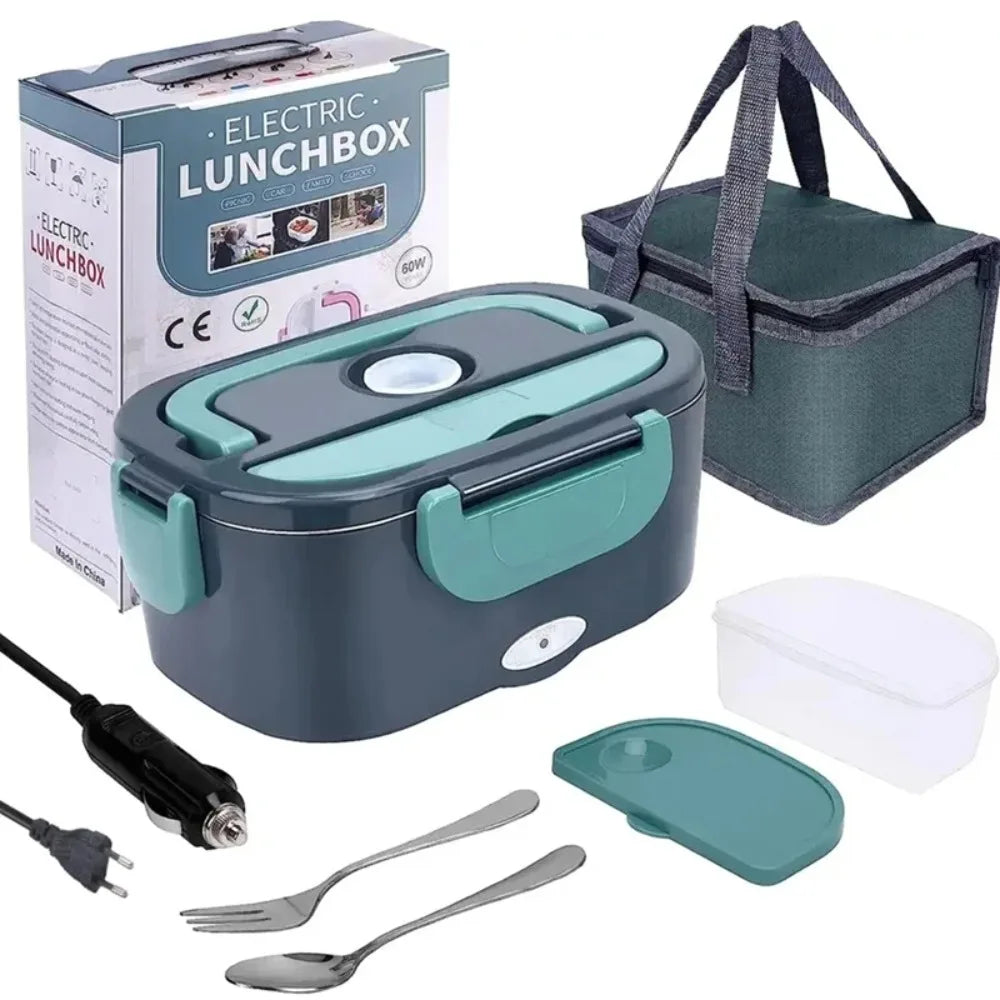 1.5L 60W Electric Lunch Box Food Warmer Portable Leak Proof Car Home Heater for Truckers Lunch Heating Microwave
