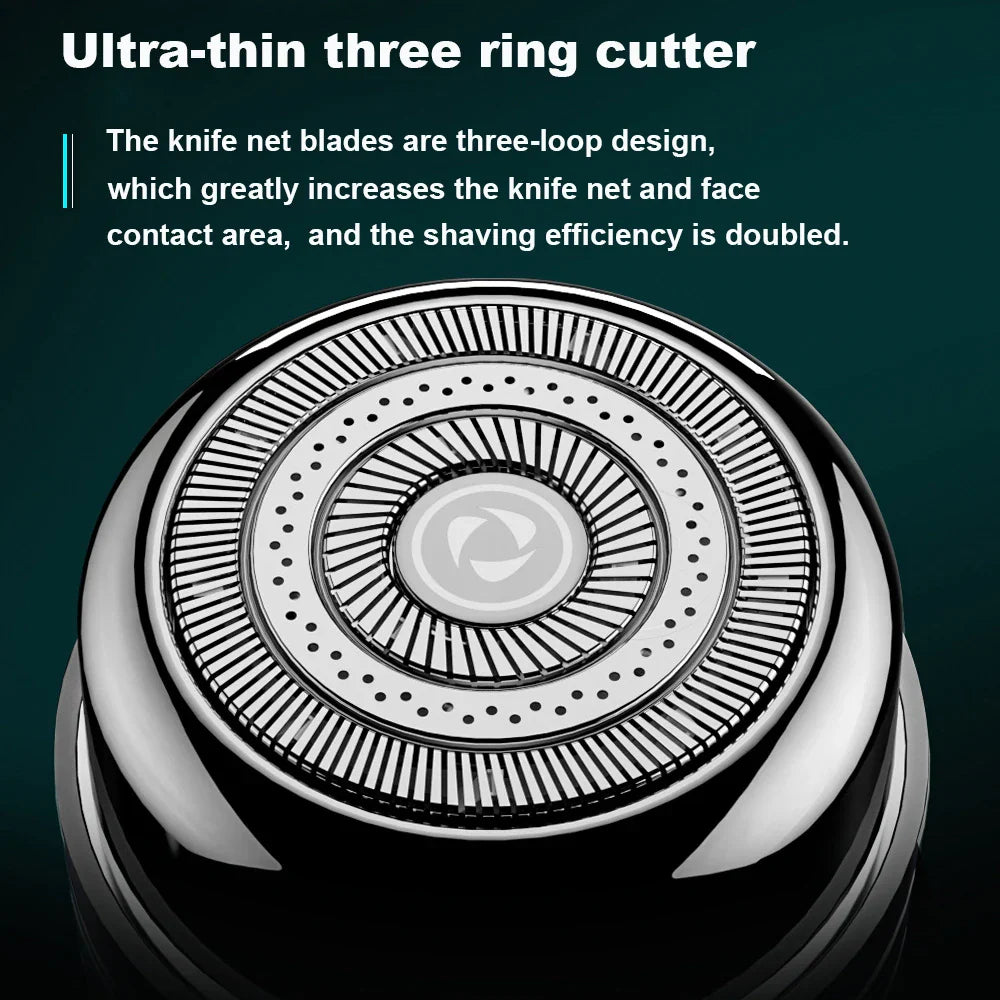 Electrical Mini Shaver for Men 3D Floating Blade IPX7 Washable Type-C USB Rechargeable Shaving Beard Machine for Home Travel