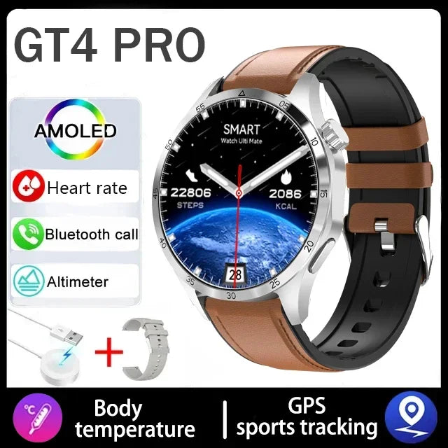 2025 Original Watch 4 Pro Men Women Full Touch Screen GPS Sport Fitness Watch Man IP67 Waterproof Bluetooth For Android IOS NWE