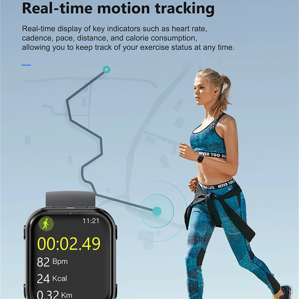 Waterproof Smartwatch 2 En 1 Equipped With TWS Earphones Smart Watch Men Women Sports Heart Rate Health Monitoring BT Call Music