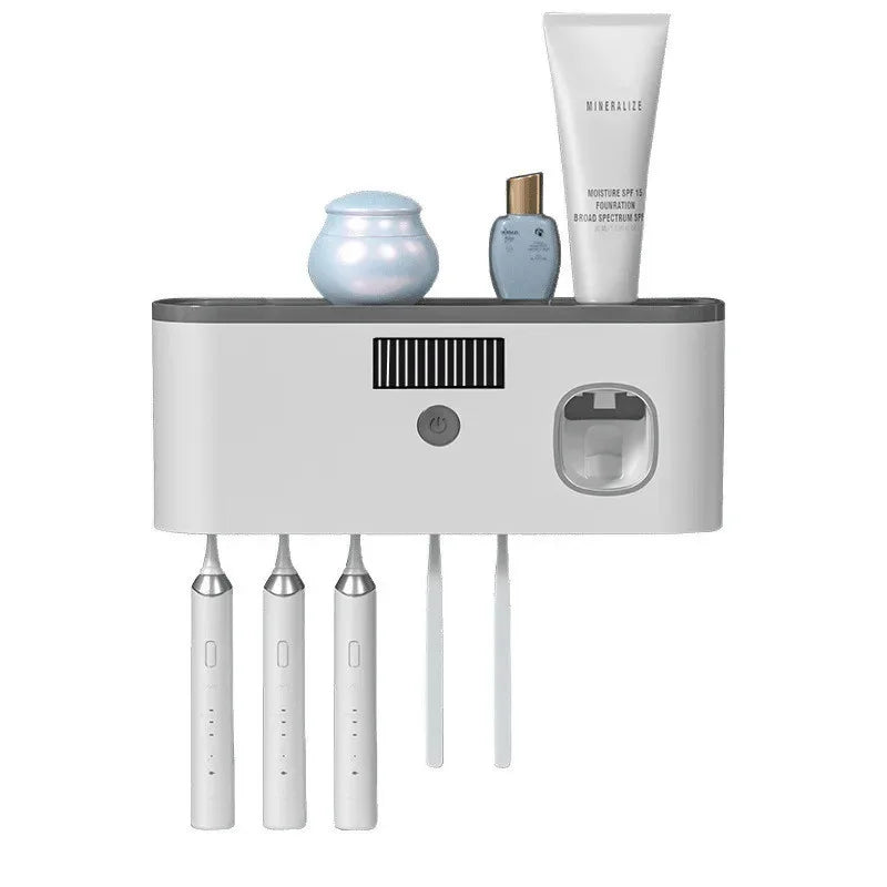 Wireless Charging UV Toothbrush Disinfector Non Perforated Toothbrush Holder Toothbrush Disinfector Storage Rack
