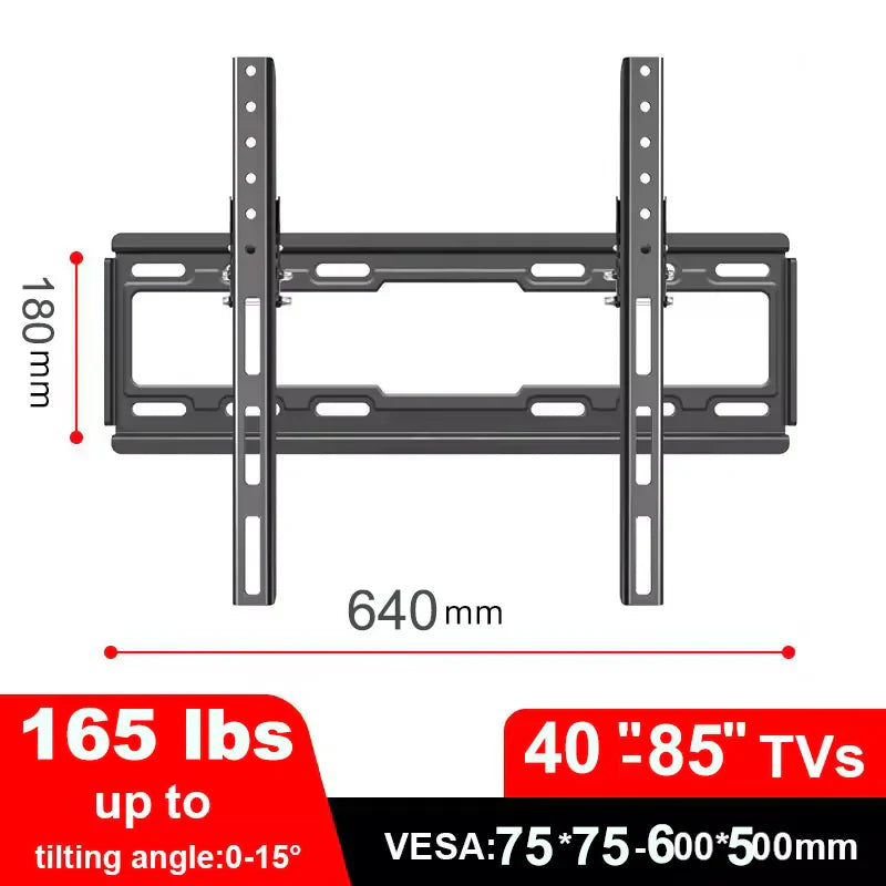 BEISHI Universal TV Bracket Low Profile TV Wall Mount Fixed for Most 30"-80" Flat/Curved TVs with Max VESA 600X500mm Up to 70kg