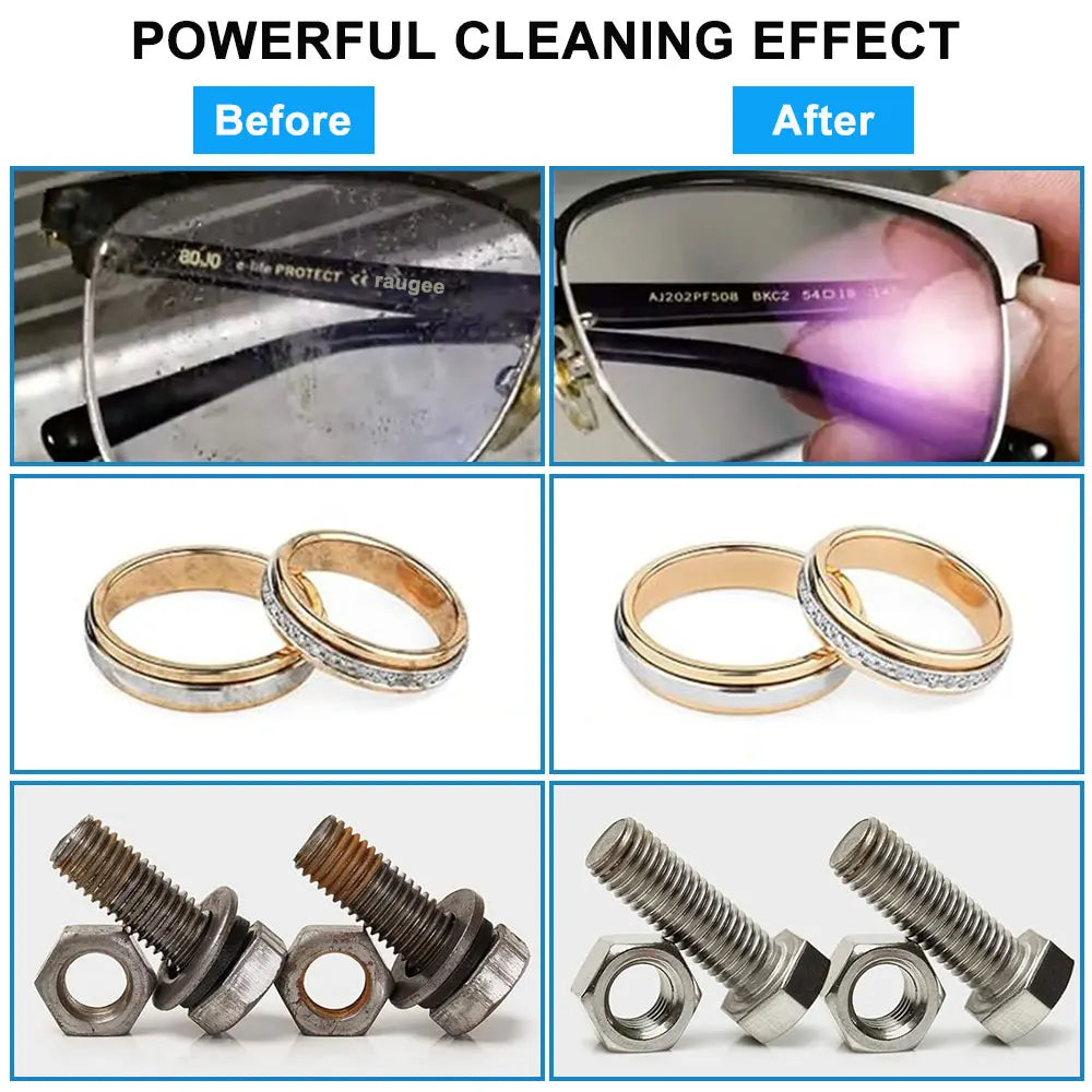 Ultrasonic Cleaner 800ml High Frequency Vibration Portable Mini Washing Machine for Jewelry Watches Glasses Ultrasonic Cleaner