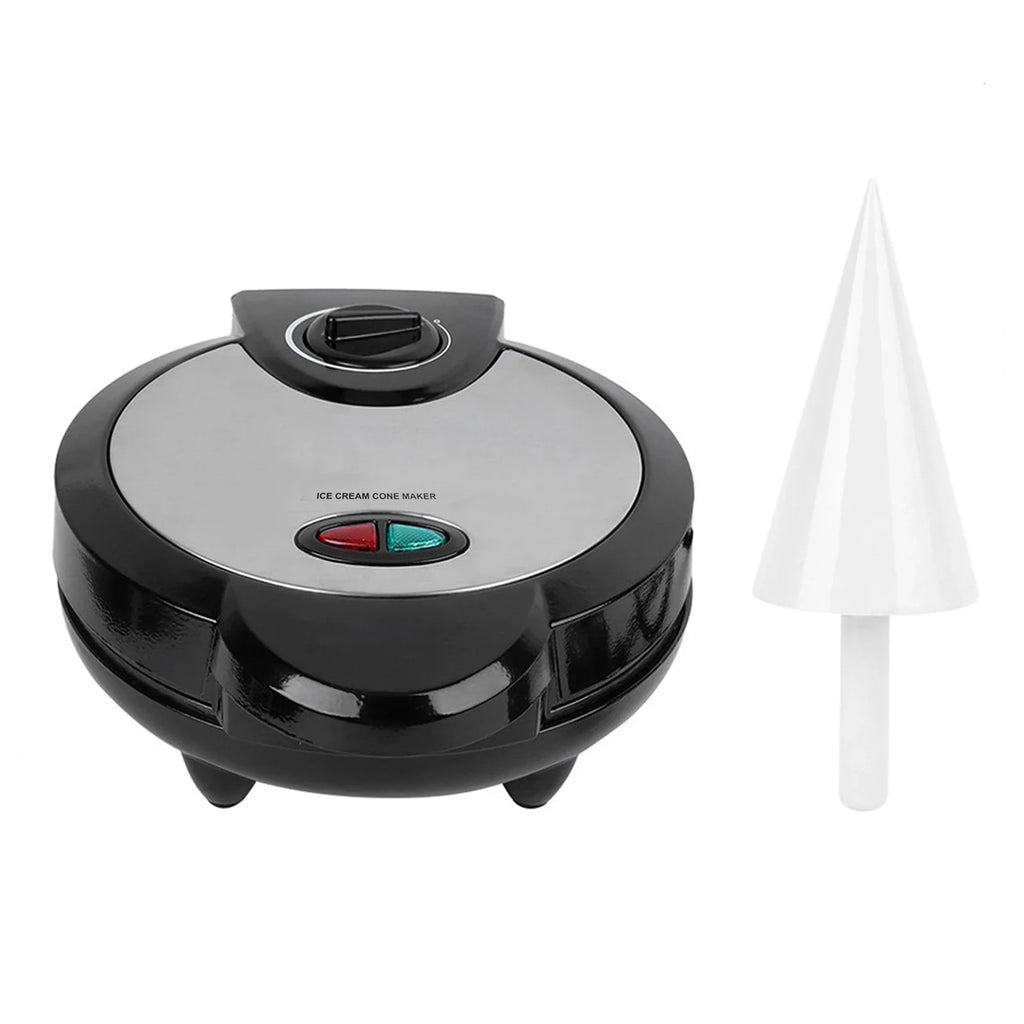 Electric Ice Cream Cone Maker Multi-function Breakfast Machine 1200W Waffle Maker Nonstick Baking Iron Machine Stainless Steel
