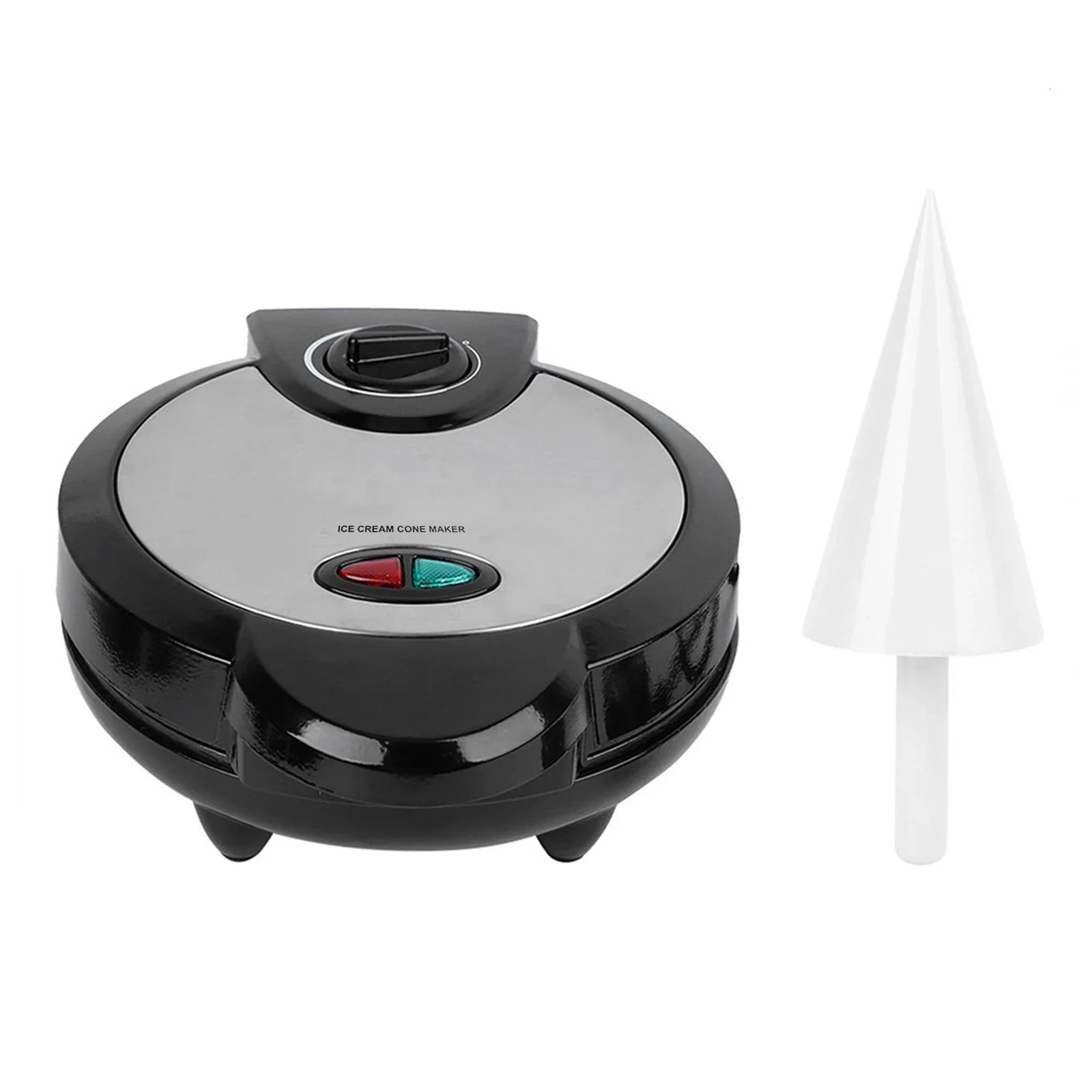 Electric Ice Cream Cone Maker Multi-function Breakfast Machine 1200W Waffle Maker Nonstick Baking Iron Machine Stainless Steel