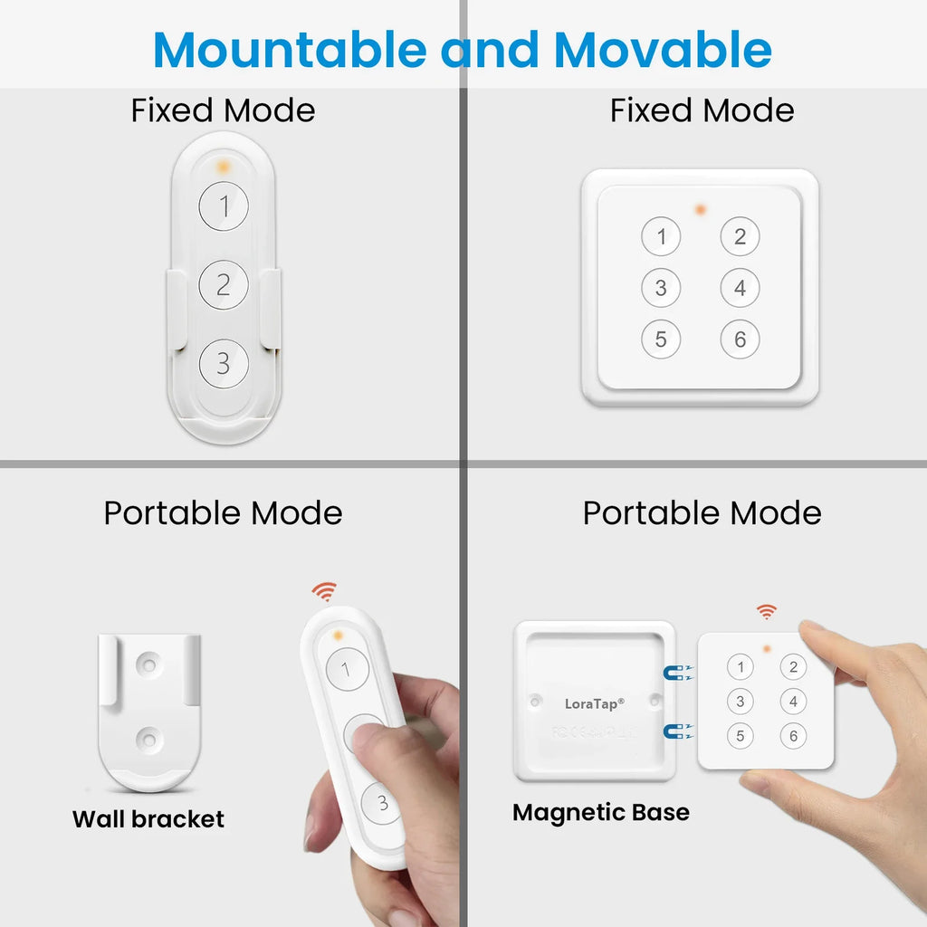 LoraTap ZigBee 3.0 Wireless 6 Push Button Remote Tuya Scene Automation Control Switch Smart Life App