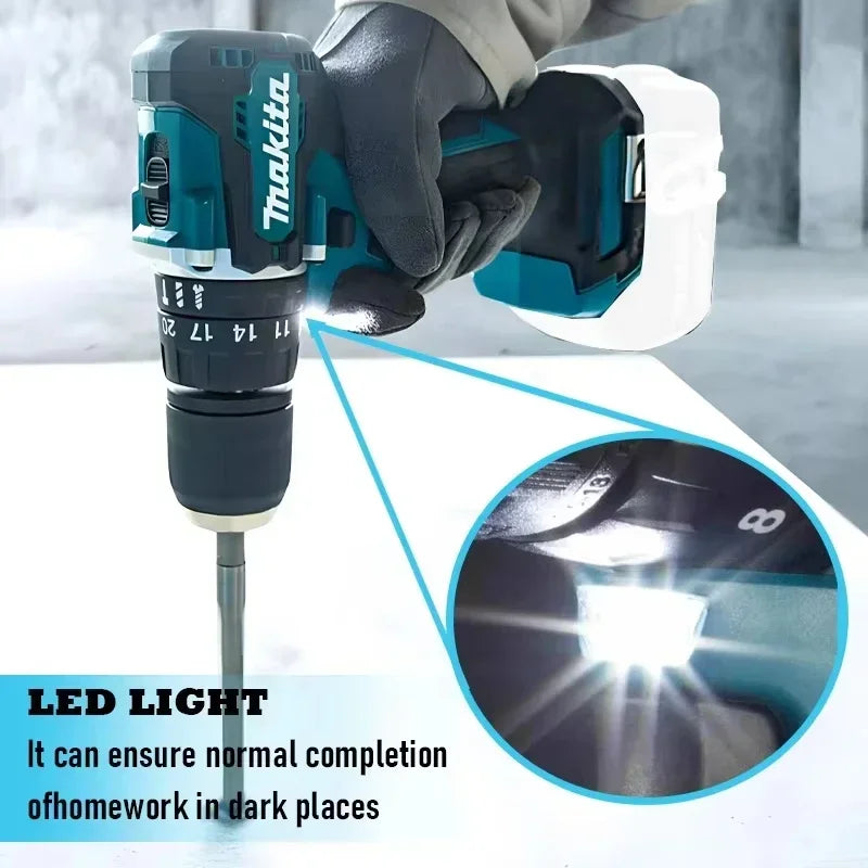 Makita Original DDF487 Cordless Driver Drill Brushless Electric Impact Screwdriver Rechargeable Power Tool 18V