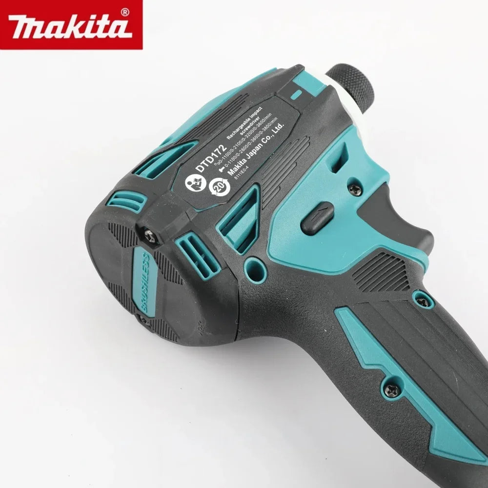 Makita DTD172 Impact Drive 1/4inch Brushless Electric Screwdriver Cordless 180N.m Electric Drill Power Tools