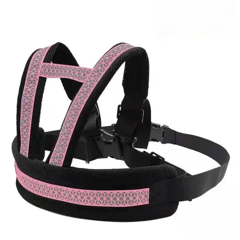 Universal Motorcycle Safety Belt For Kids Toddlers Breathable Shoulder Straps Seat Harness Adjustable Child Reflective Design