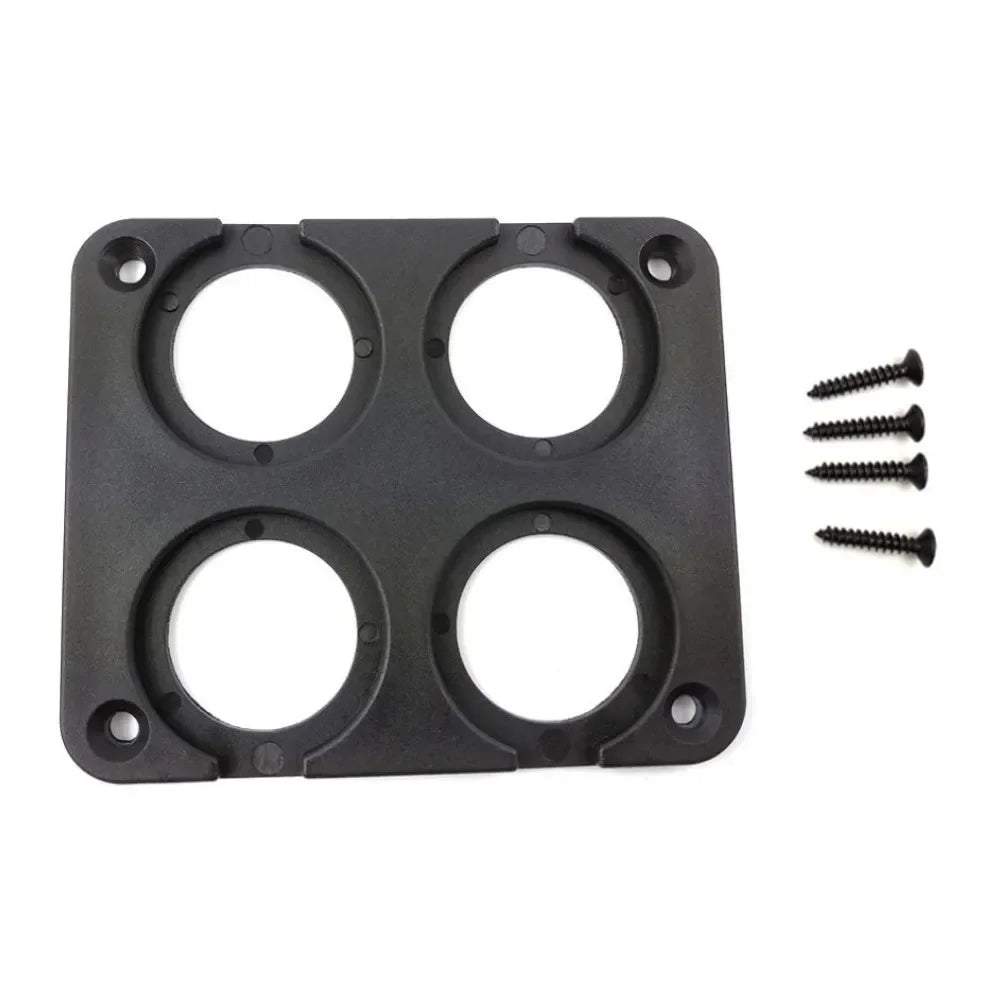 1/2/3/4 DIY Car USB Charger Switch Voltmeter Panel for Marine Cigarette Lighter Voltmeter Power Outlet Socket Panel Mount Holder