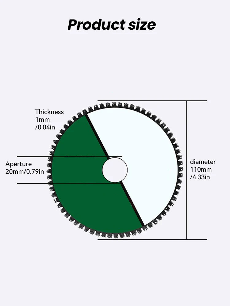 Sharp Low Noise Circular Saw Blade For Woodworking Multi-Function Plastic Metal Wood Angle Grinder Cutting Disc 110mm