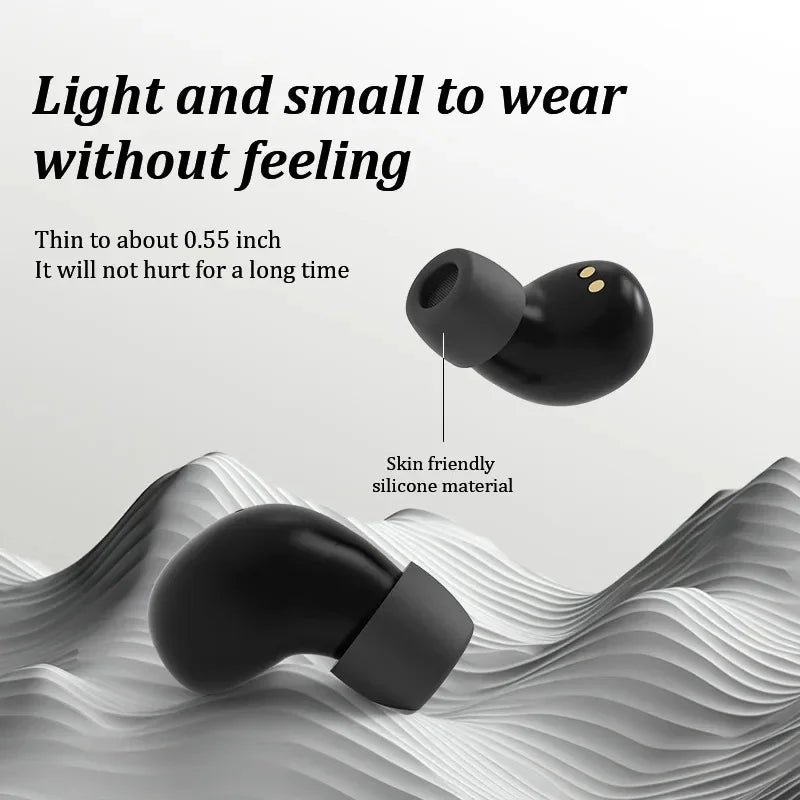 Mini Sleep Wireless Bluetooth Headphones TWS Headsets With Mic Stereo Sport In-ear EarphoneLong Standby HD Call Earbuds Game