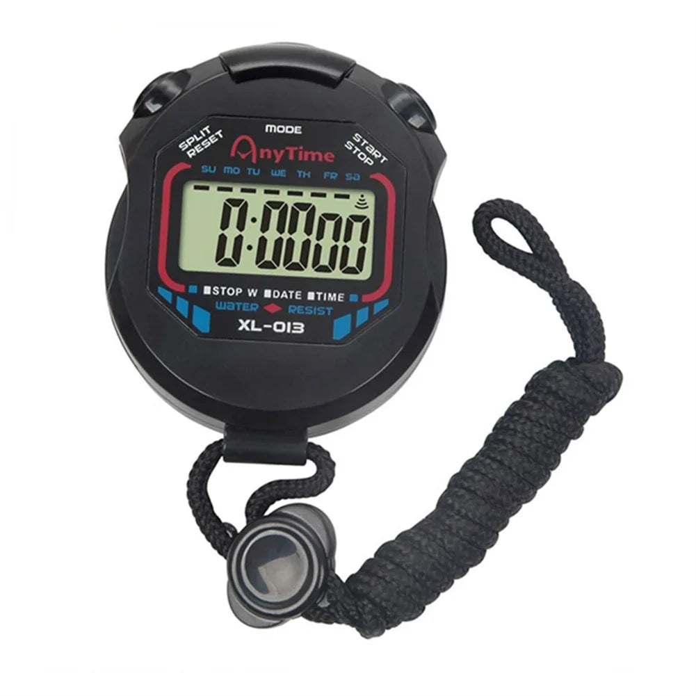 Classic Professional Digital Stopwatch Handheld LCD Display with Lanyard High Precision Sports Timer Kitchen Countdown Timer