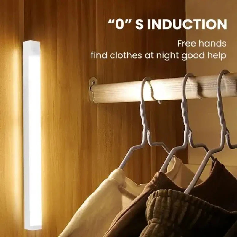 Motion Sensor Lamp Night Light Wireless LED USB Type C Rechargeable Lamp for Kitchen Cabinet Bedroom Wardrobe Staircase Lighting