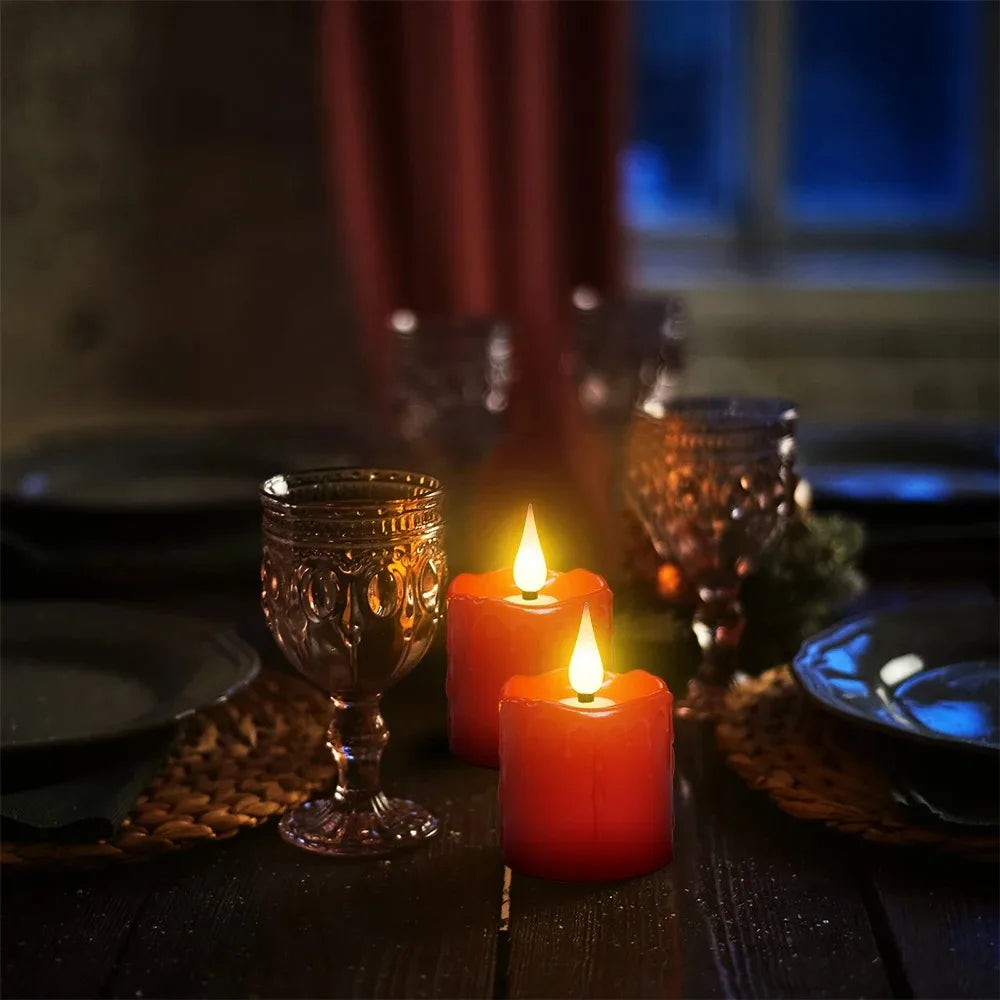 Rechargeable LED Candles Waterproof Flameless Candle with Remote Timer for Home Decor Holiday Wedding Day Tea Candle  Light