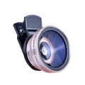 2 In 1 Clip-on Fish Eye Magnifiers Mobile Phone Lens Professional Mobile Phone Camera Lenses 15X Macro 0.45X Super Wide Angle