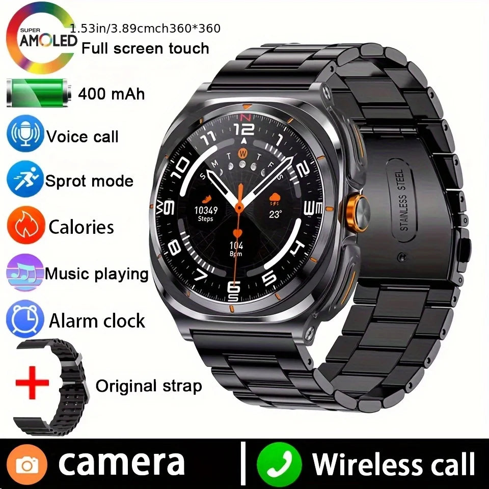 2026 New Upgraded TWS 2 in 1 Men SmartWatch with Headphones Bluetooth Call IP68 Waterproof Outdoor Sport Smartwatch For gift Hot