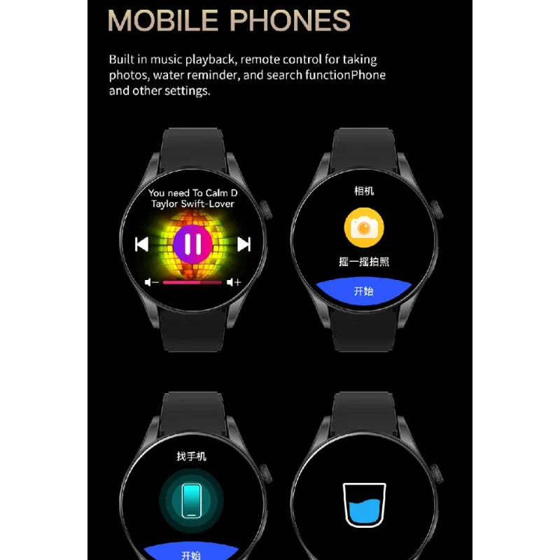 Built-in GPS Smart Watch BW16 Compass Large Battery Heart Rate Monitor Sport Waterproof Bluetooth Call Smartwatch Men Women