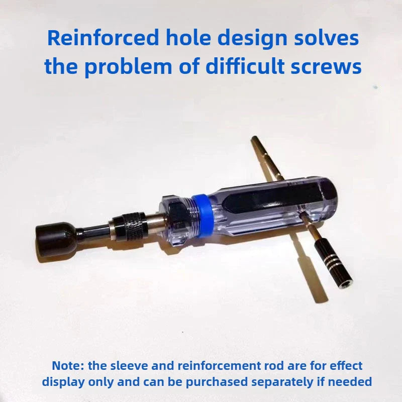 6.35 Multi Purpose Screwdriver Handle 6.35 10 Piece Set S2 Universal Cross Shaped Quick Magnetic Suction Portable