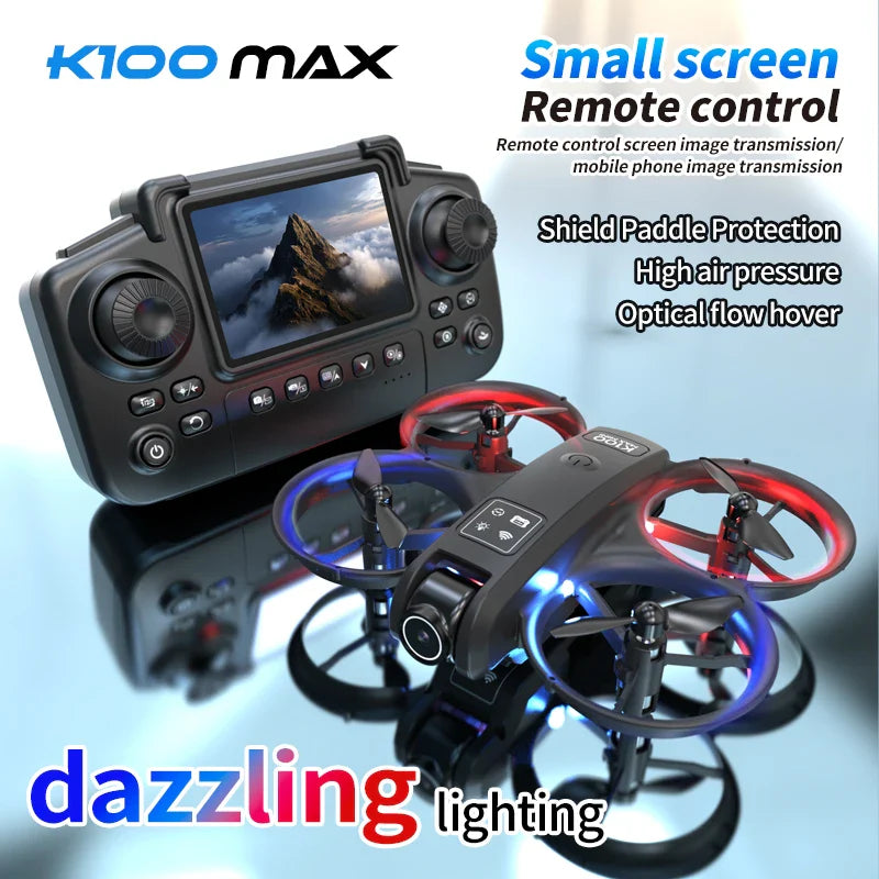 Upgrade K100 MAX HD 8K Drone Dual Cameras FPV Transmission Obstacle Avoidance Optical Flow Professional Aerial Photography Video
