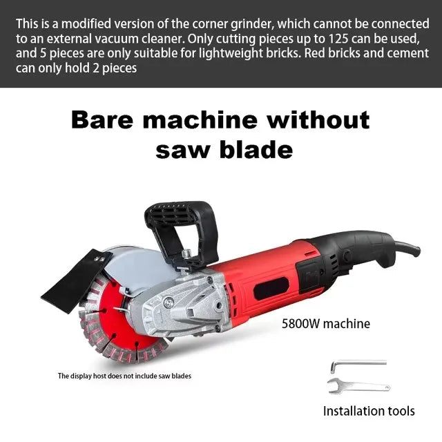 Electric Grooving Machine Automatic Wall Concealed Wire Groove Cutting Machine Slotting Machine Dustless Trenching Machine