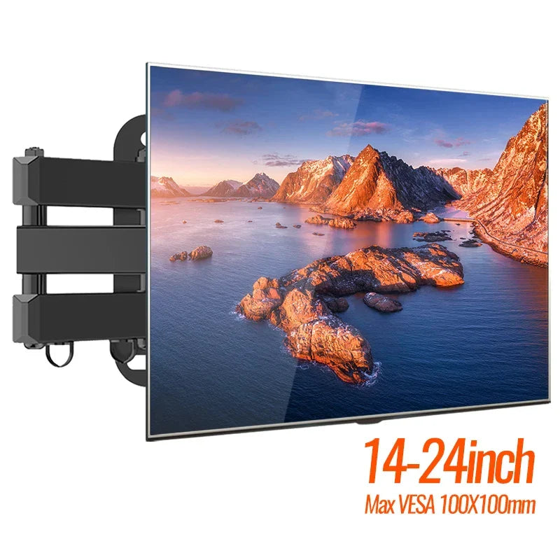 20° tiltable TV Wall Mount Bracket 360° Rotated Holder Universal TV Mount for 14 to 37 Inch Computer LCD LED Monitor Tablet PC