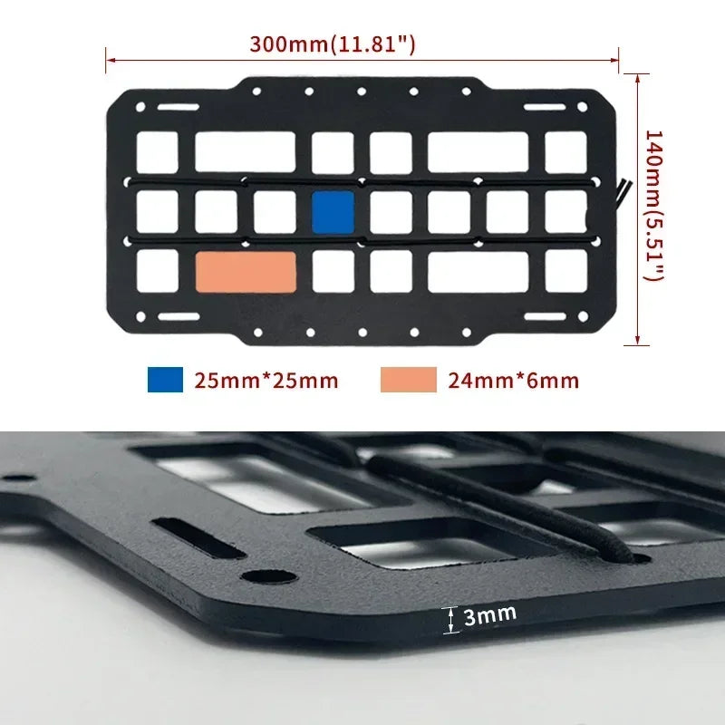 Tactical Sun Visor Organizer Vehicle Hanging Board Molle Panels  Accessories Molle Pouches EDC Tools Car Interior Modification