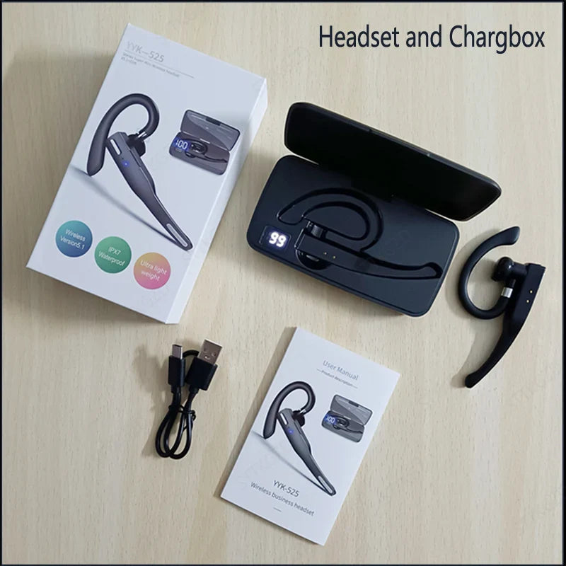 Wireless Bluetooth Headphones With Microphon Earphone ENC Noise Cancelling Handsfree Talking Headset Driving Auriculares Busines