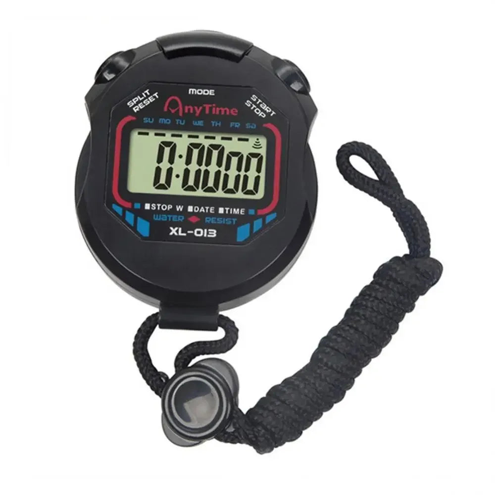 Classic Professional Digital Stopwatch Handheld LCD Display with Lanyard High Precision Sports Timer Kitchen Countdown Timer