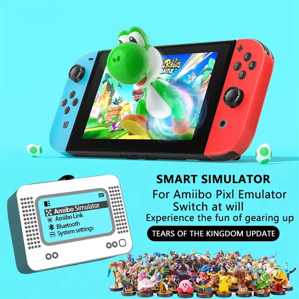 For Amiibo NFC Pixl Emulator Simulator Chargeable Bluetooth Intelligent Simulator for Switch2/Switch WiiU 3DS Game Accessories