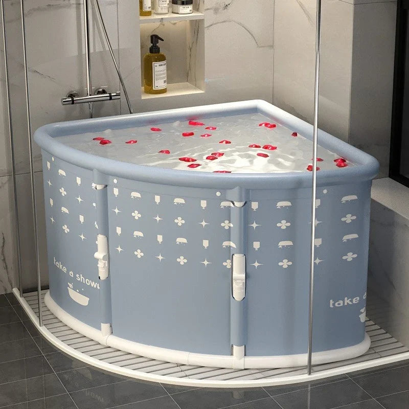 Portable Foldable Collapsible Bathtub No Installation Instant Fold Home Spa Bath Adults Kids Travel Camping Space Saving