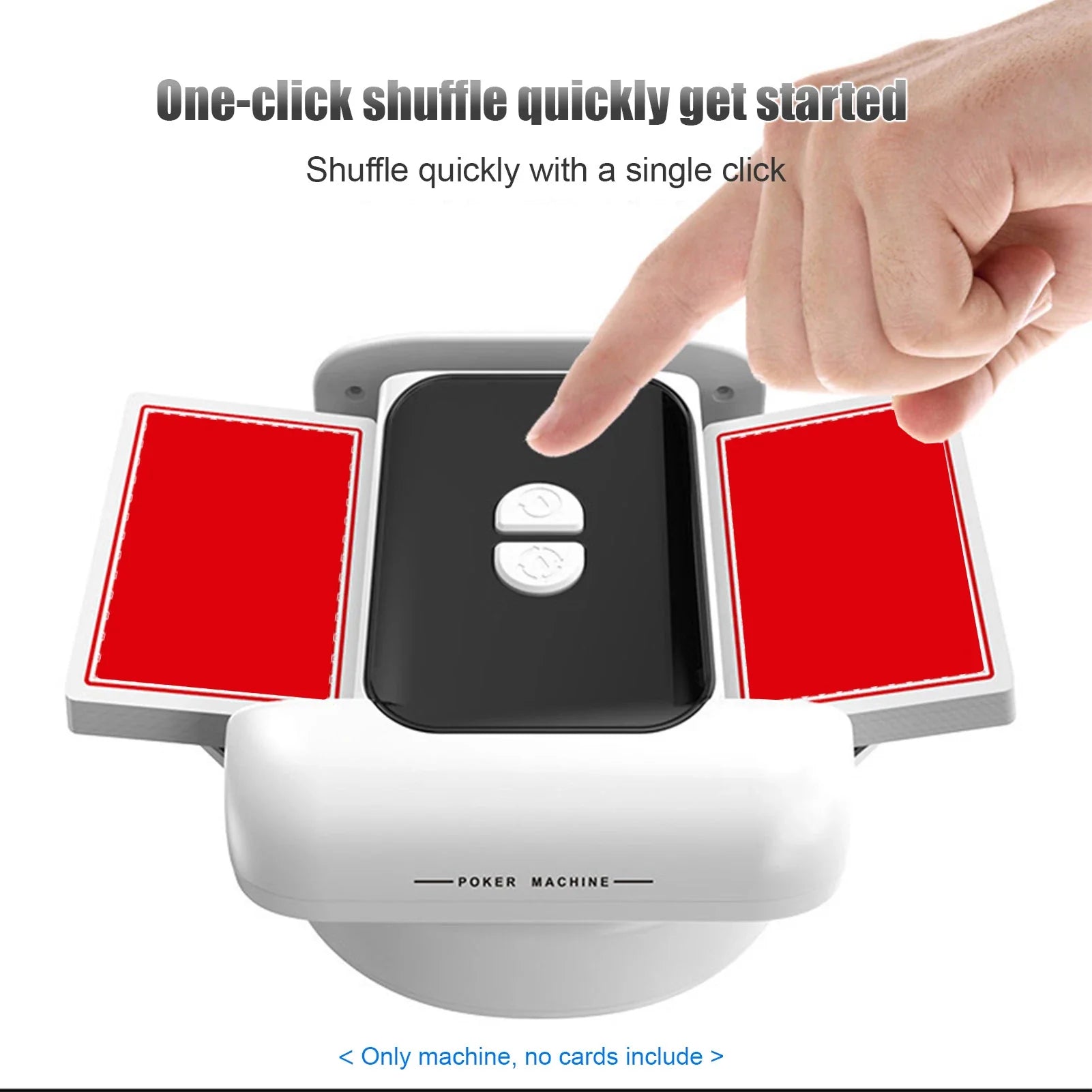Automatic Card Shuffler 2 Deck Electric Casino Card Shuffler Rechargeable Cordless Poker Machine Card Dealer Machine Type-C Port