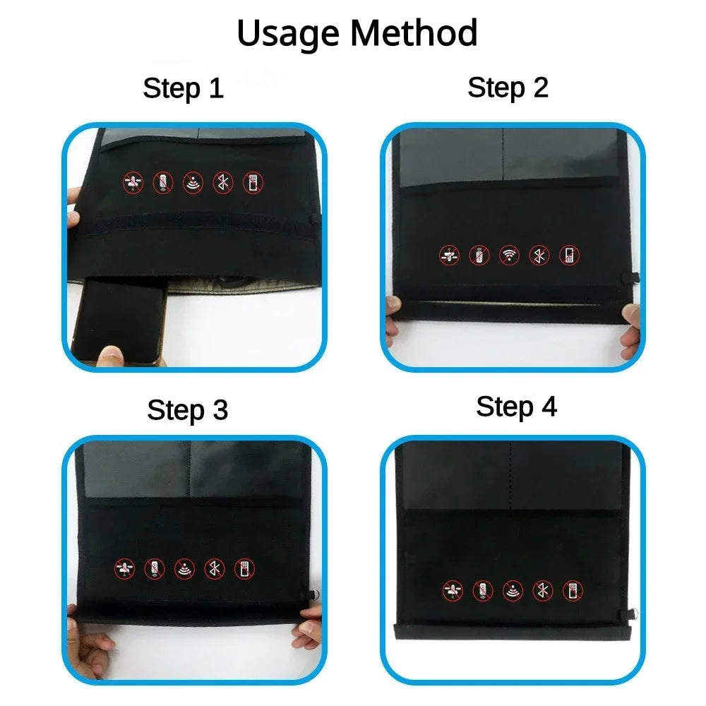 Mobile Phone Anti-radiation Signal Shielding Bag Signal Blocking Bag Faraday Cage Pouch Car Key Radiation Protection Storage Bag