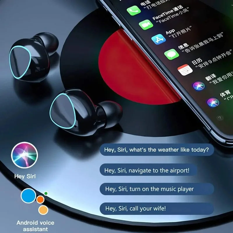 Original M10 Fone Bluetooth 5.3 TWS Wireless Headphones with LED Display Stereo Headset Touch Control Earbuds Noise Reduction