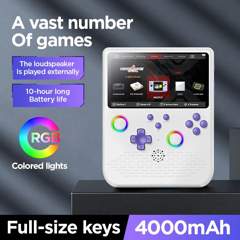 H5 Retro Handheld Game Console Linux System 5.0-inch IPS HD 4K With 64G 20000 Games Portable Pocket Game Console