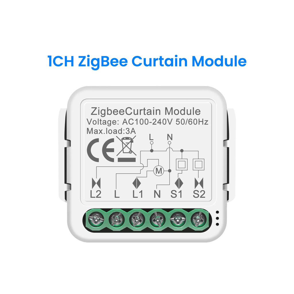 GIRIER Tuya Smart ZigBee/Wi-Fi RF433 Curtain Switch Module for Electric Roller Shutter Blind Motor 1/2CH Works Alexa Hey Google