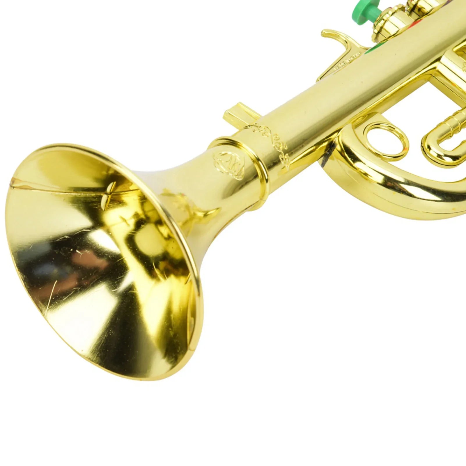 Kid Trumpet Golden Coated Plastic Children Preschool Music  Gift Wind Instrument Preschool Music