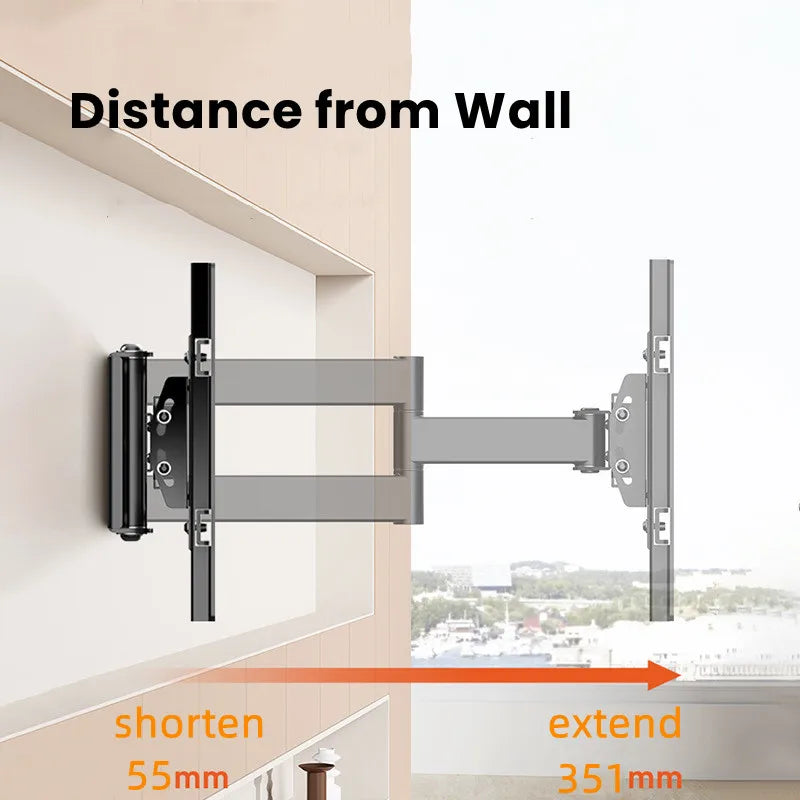 BEISHI TV Wall Mount Bracket for 40-80 Inch LED, LCD, OLED Flat Curved TVs TV Mount with Dual Swivel Arm Extend Tilting Rotation