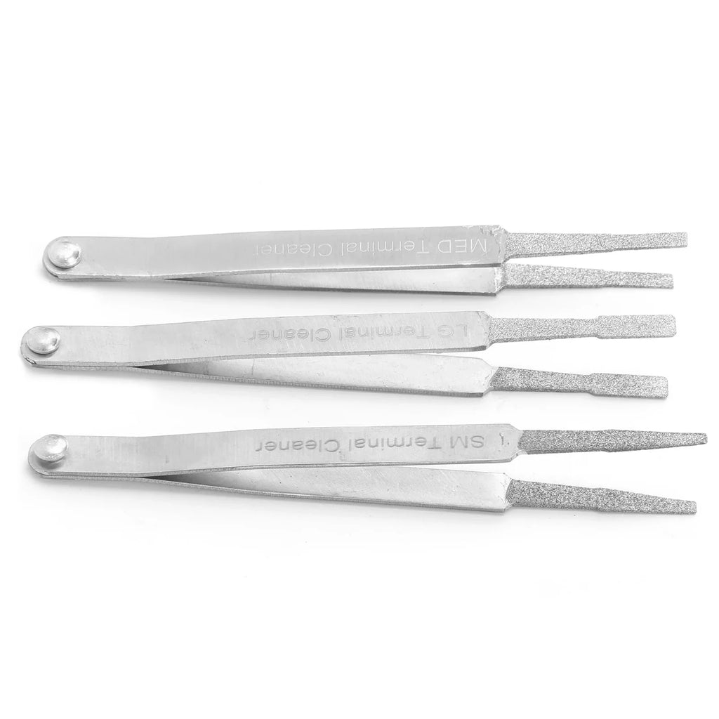 3PCS Electrical Connector Tweezer Terminal Cleaner Set Auto Repairing Hardware Tool for Small Electrical Spade Pin Connector