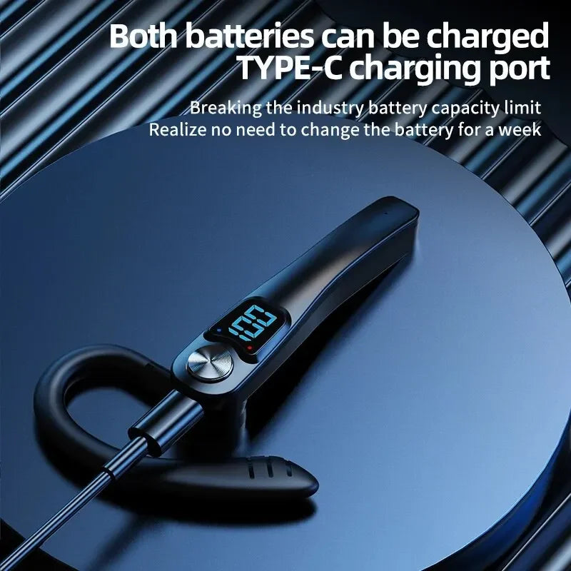 Wireless Headphones With Microphone Bluetooth Earphones ENC Noise Cancelling Hands-free Headset Busines Auriculares Driving