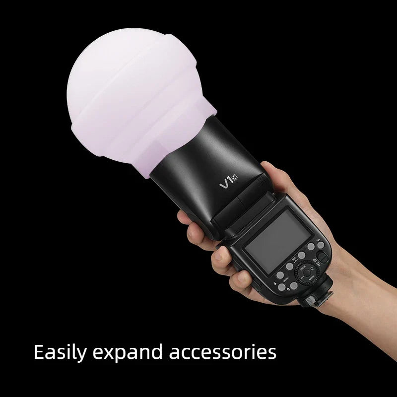 AK-R22 Silicone Soft Light Ball V1 Flash Soft Light Cover External Camera Light AD100PRO/AD200PRO Second Generation Circular Hea