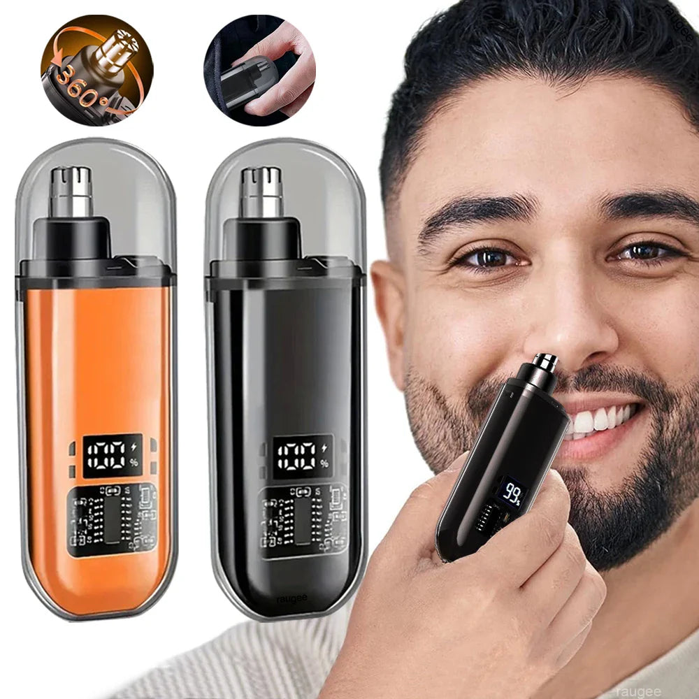 Nose Hair Trimmer for Men USB Rechargeable Mini Pocket Nose Hair Clipper Portable Electric Eyebrow Ear Nose Hair Cutting Machine