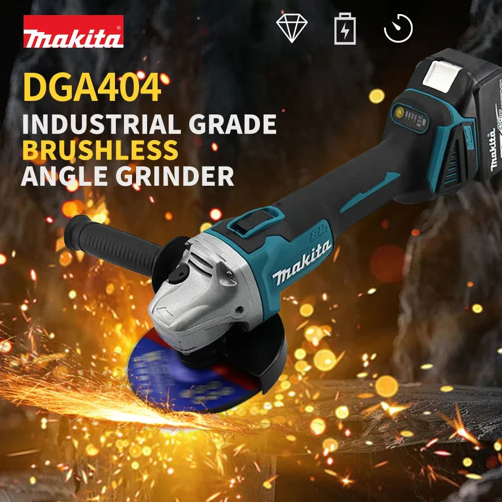 Original Makita DGA404 125mm Brushless Angle Grinder Li-ion Battery Cordless Cutting Polishing Grinding For Makita 18V Battery