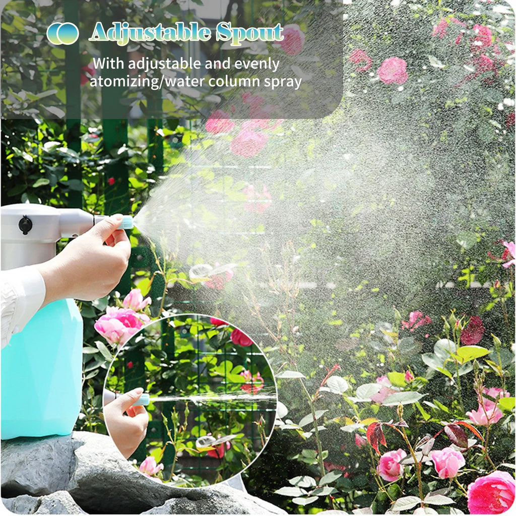 2L USB Handheld Automatic Garden Sprayer Electric Plant Mister Spray Bottle Watering Can Spritzer Adjustable Spout Plant Tools