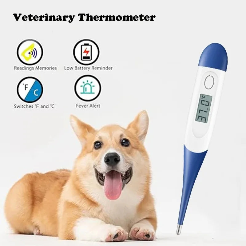 FREEPOWER Thermometer for Medical Purposes Reusable with Flexible Tip for Poultry Houses Clinic Diagnosis for Pet Use