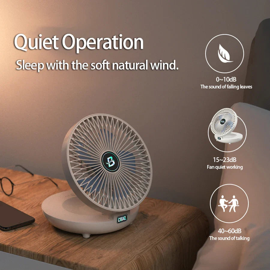 2024 the Most Popular 2IN1 Portable Fan Air Conditioner Wall Mounted Fan Rechargeable Folding Fan With 3 Gears for Home Office