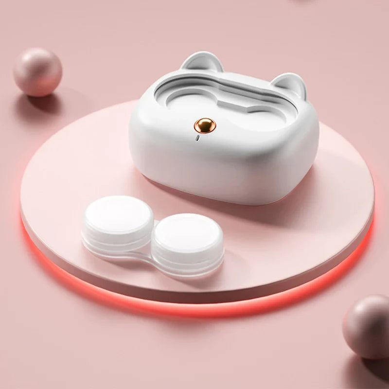 New Ultrasonic Contact Lenses Cleaner Removable Portable High Frequency Vibration Contact Lens Cleaning  For Contact Lens Care